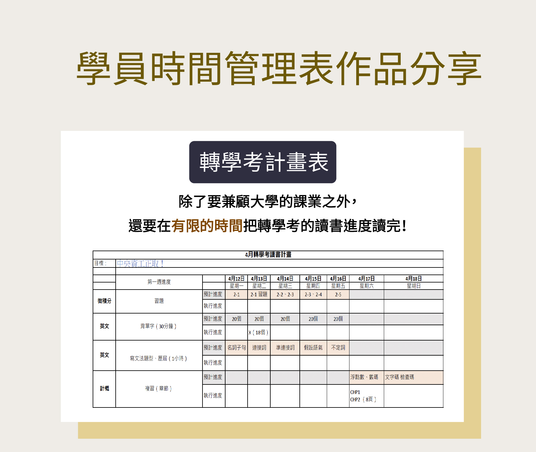時間管理術課程,讓你做自己的時間管理大師